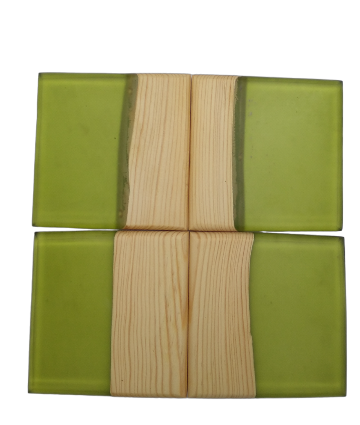 Green Resin Coasters | Elefari Woodcraft