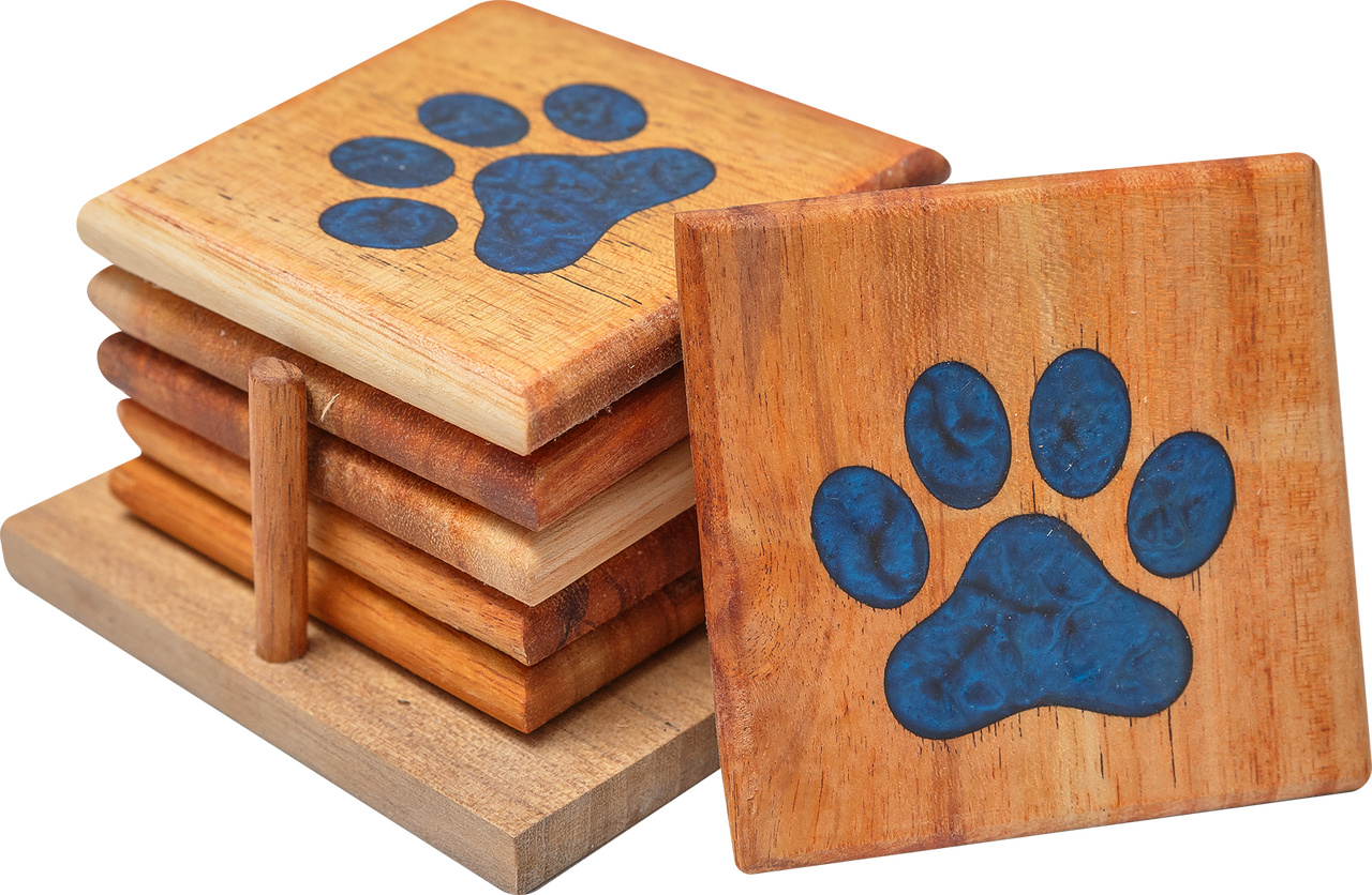 Coasters- Paw | Elefari Woodcraft