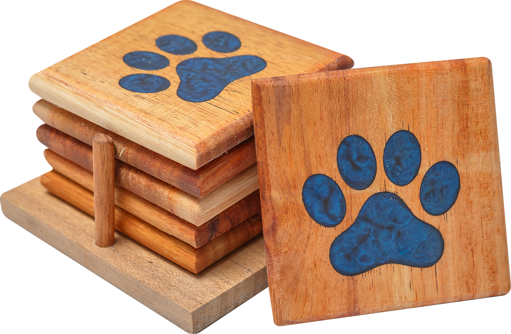 Coasters- Paw | Elefari Woodcraft