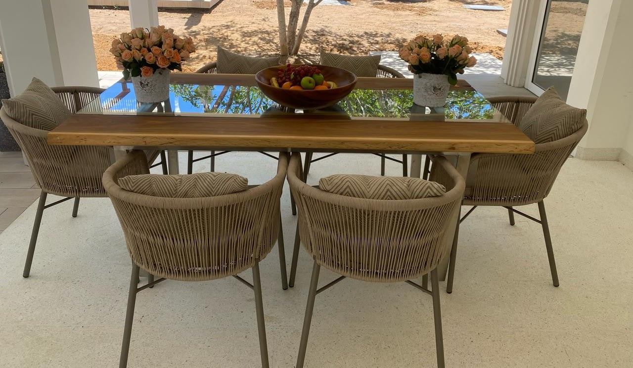 Glass River Dining Table | Elefari Woodcraft