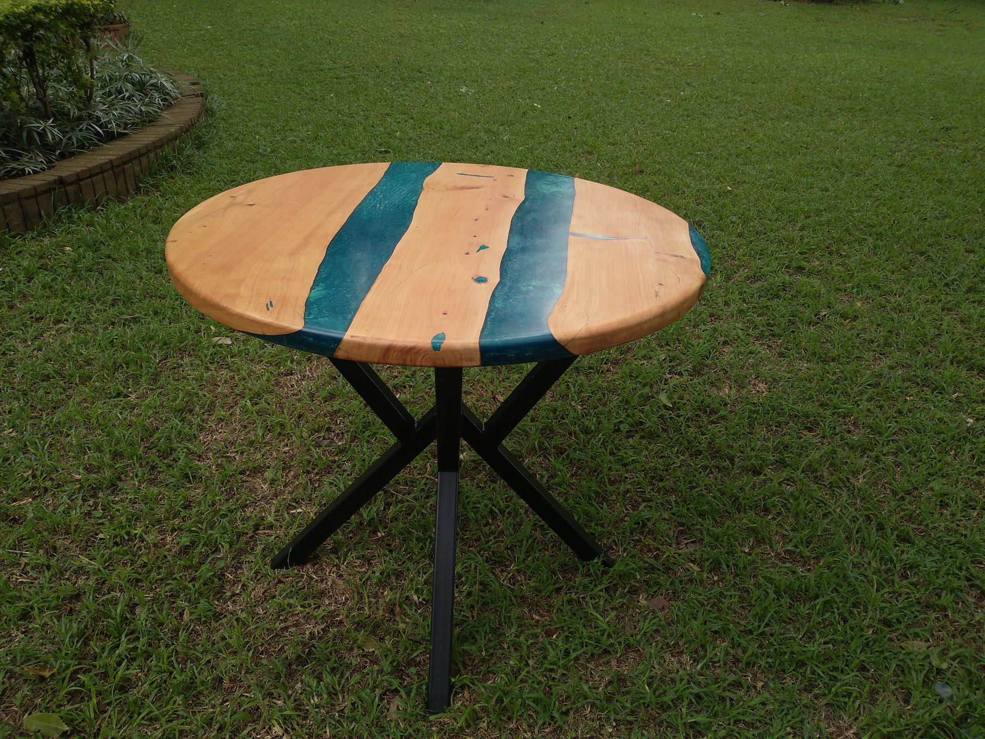 Green Cypress Round Table (Made to Order) | Elefari Woodcraft