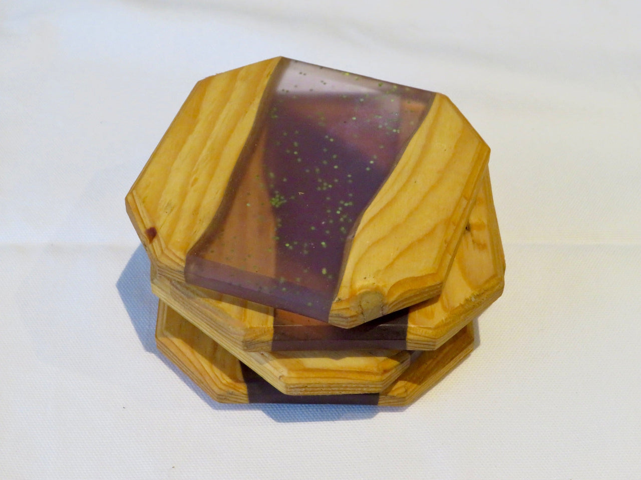 Purple Pixie Dust Resin Coaster | Elefari Woodcraft