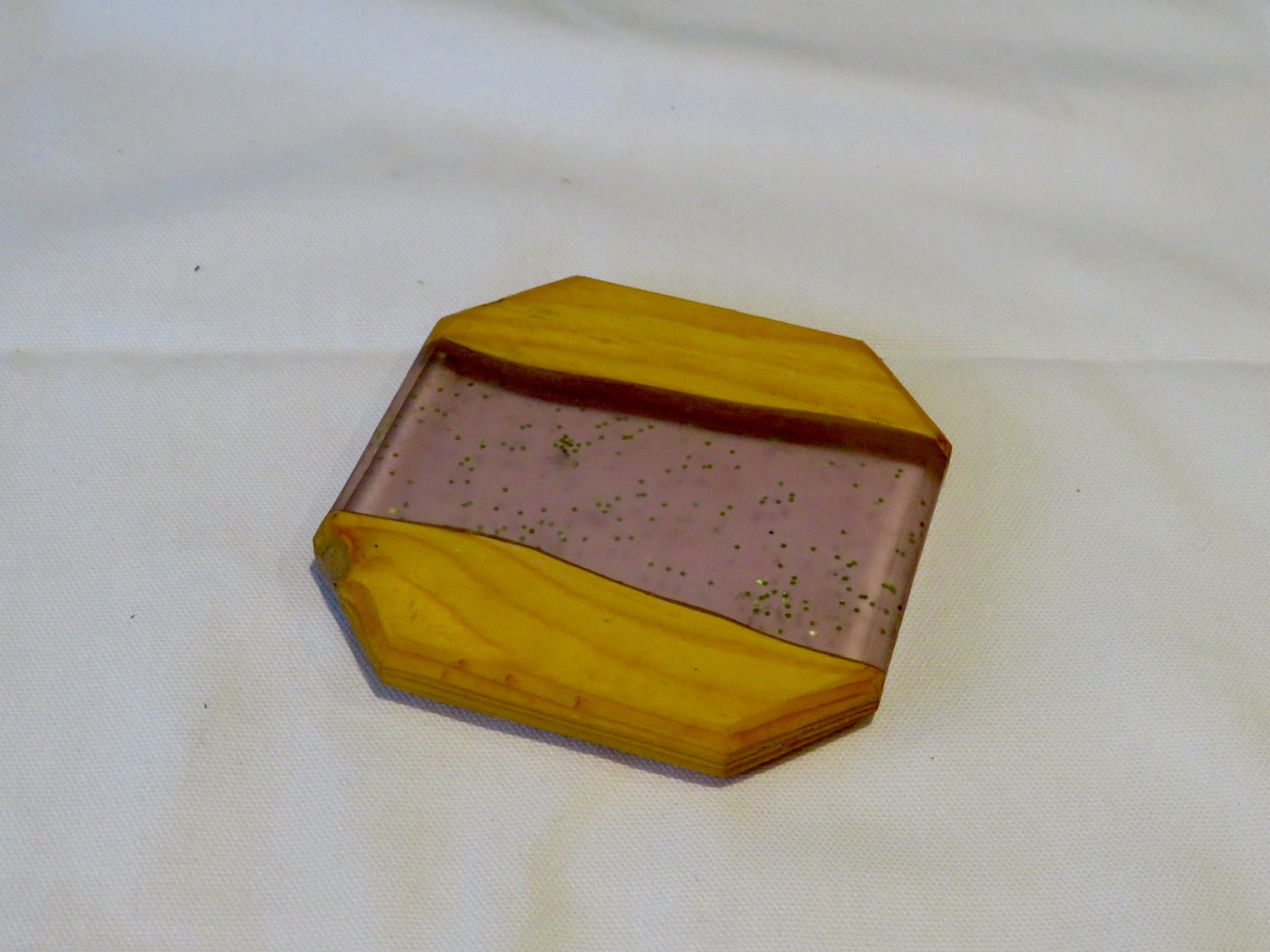 Purple Pixie Dust Resin Coaster | Elefari Woodcraft