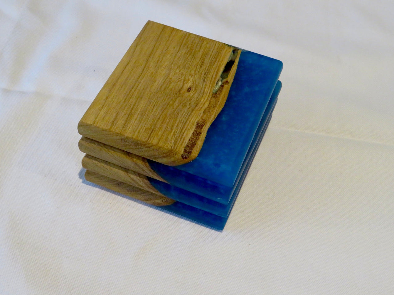 Red Resin Coasters | Elefari Woodcraft