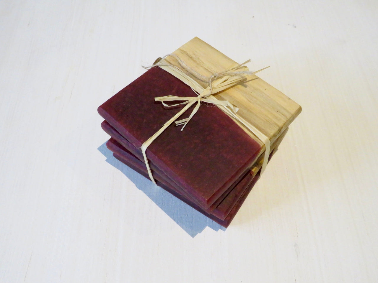 Red Resin Coasters | Elefari Woodcraft