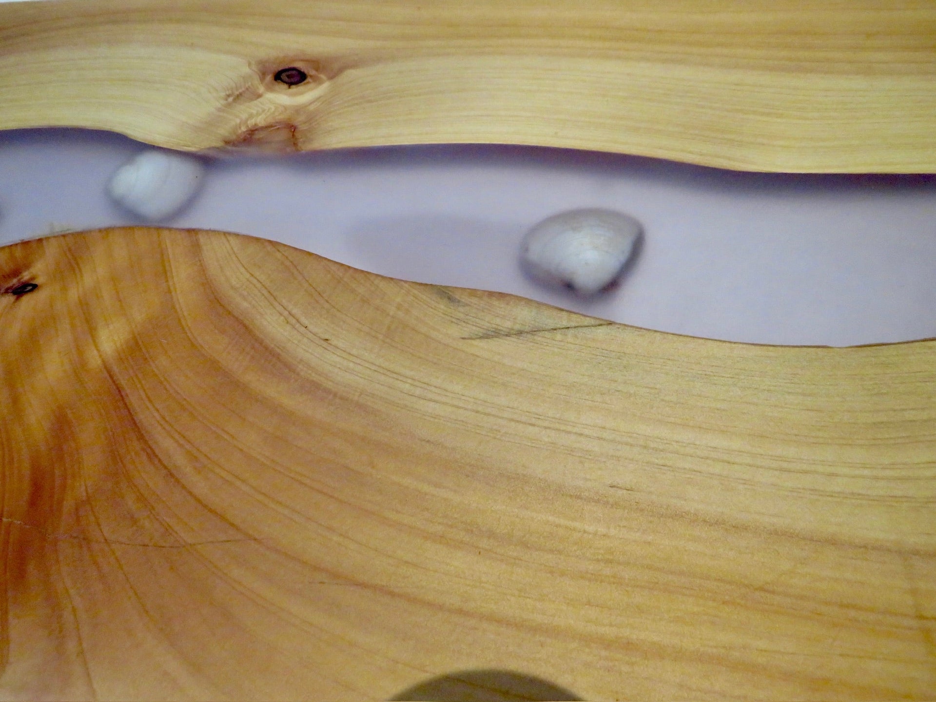 Resin River Charcuterie Board with Shells | Elefari Woodcraft