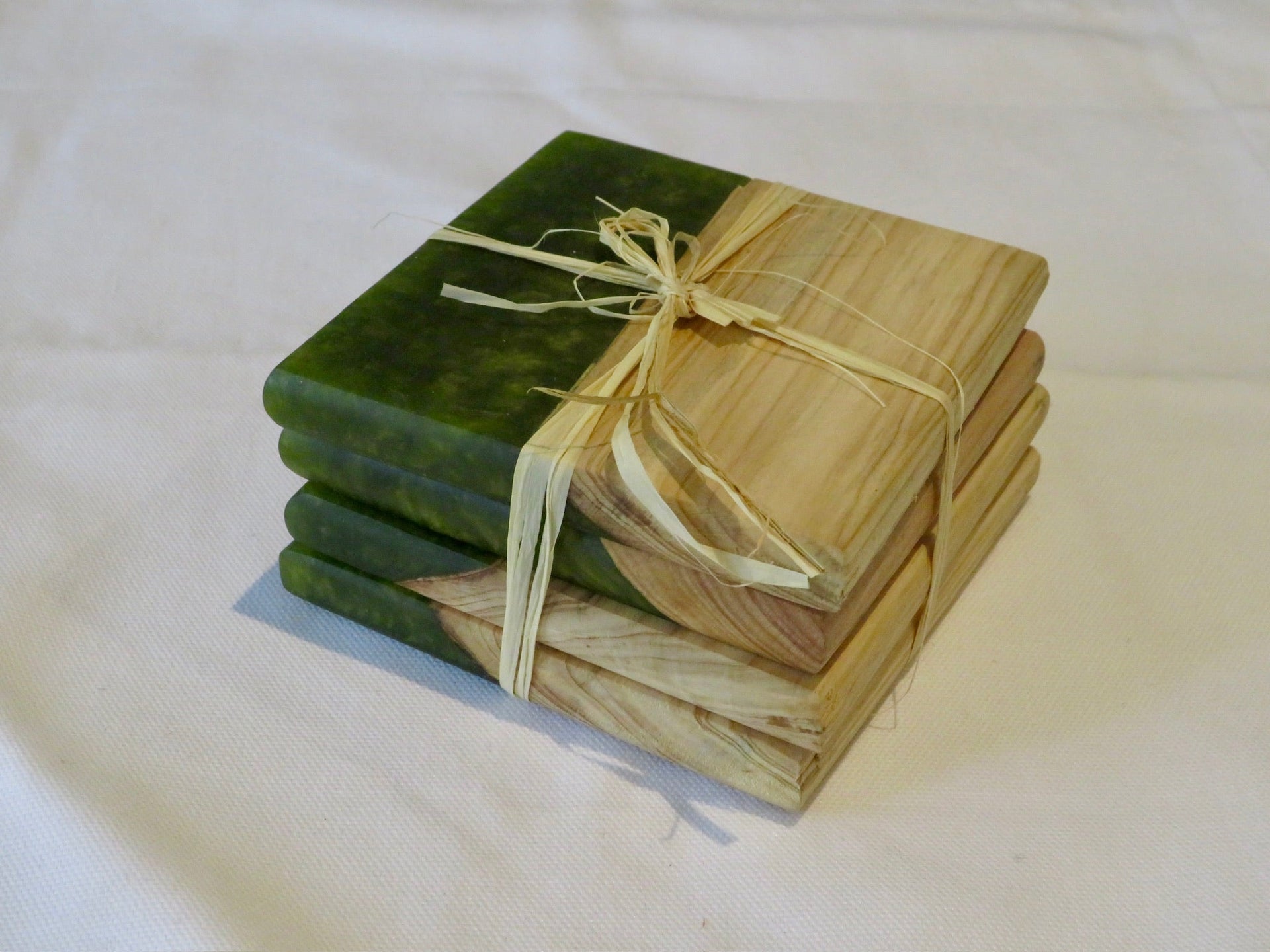 Green Resin Coasters | Elefari Woodcraft