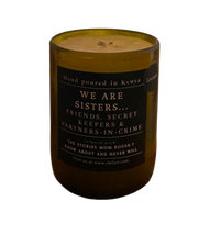 Candle- We Are Sisters, Friends, Secret Keepers and Partners-in-Crime | Elefari Woodcraft
