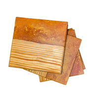 Orange Resin Coasters | Elefari Woodcraft