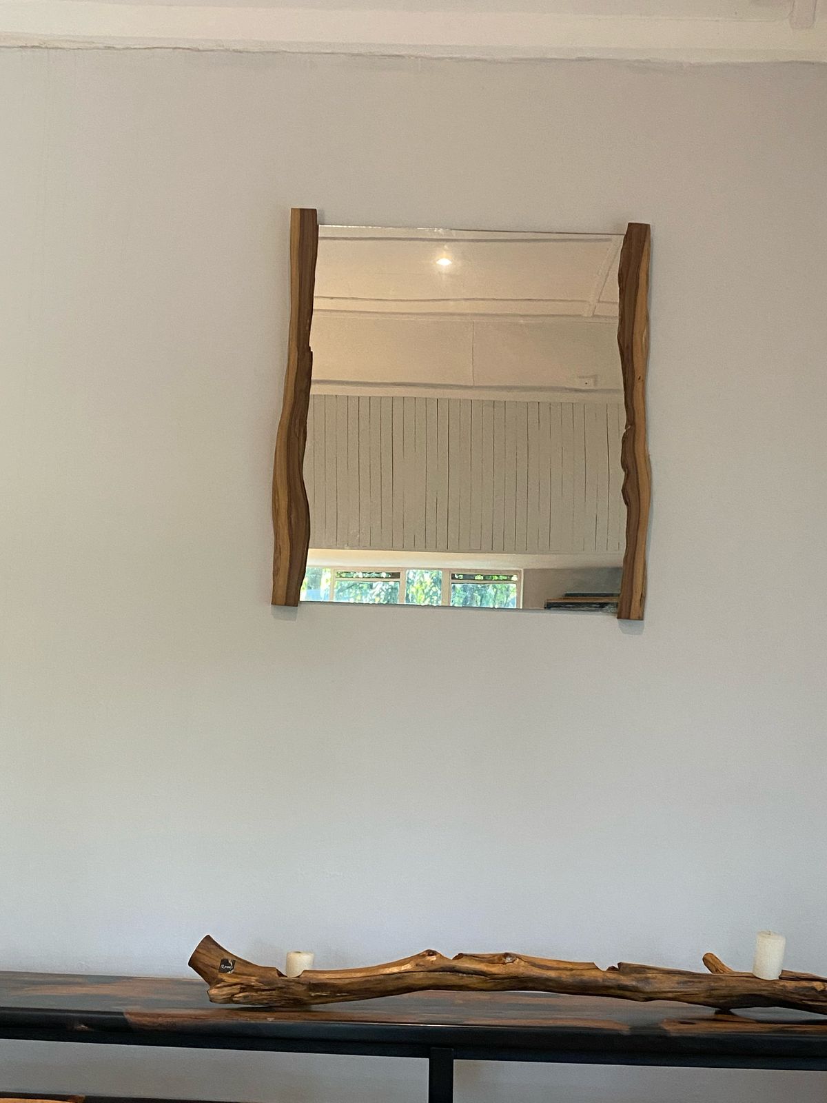 Live Edge Teak Mirror