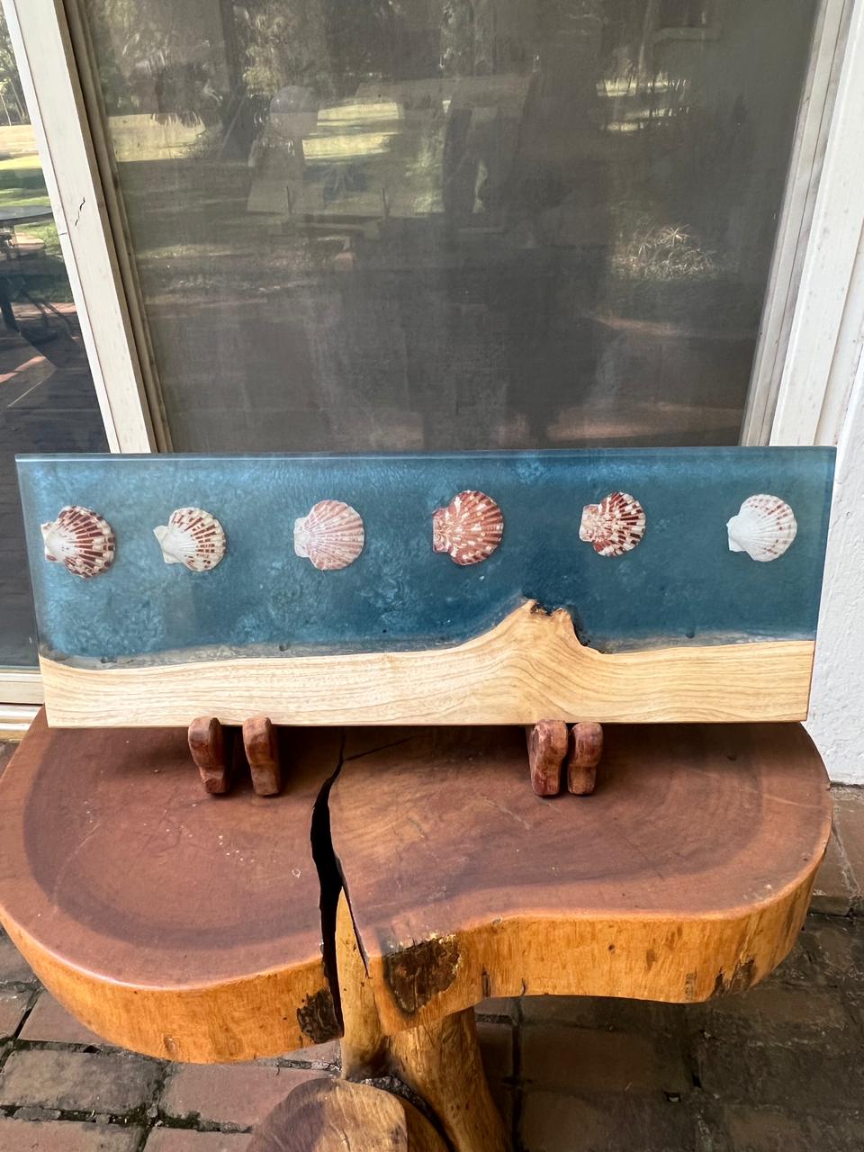 Shell Inlay Charcuterie Board | Elefari Woodcraft