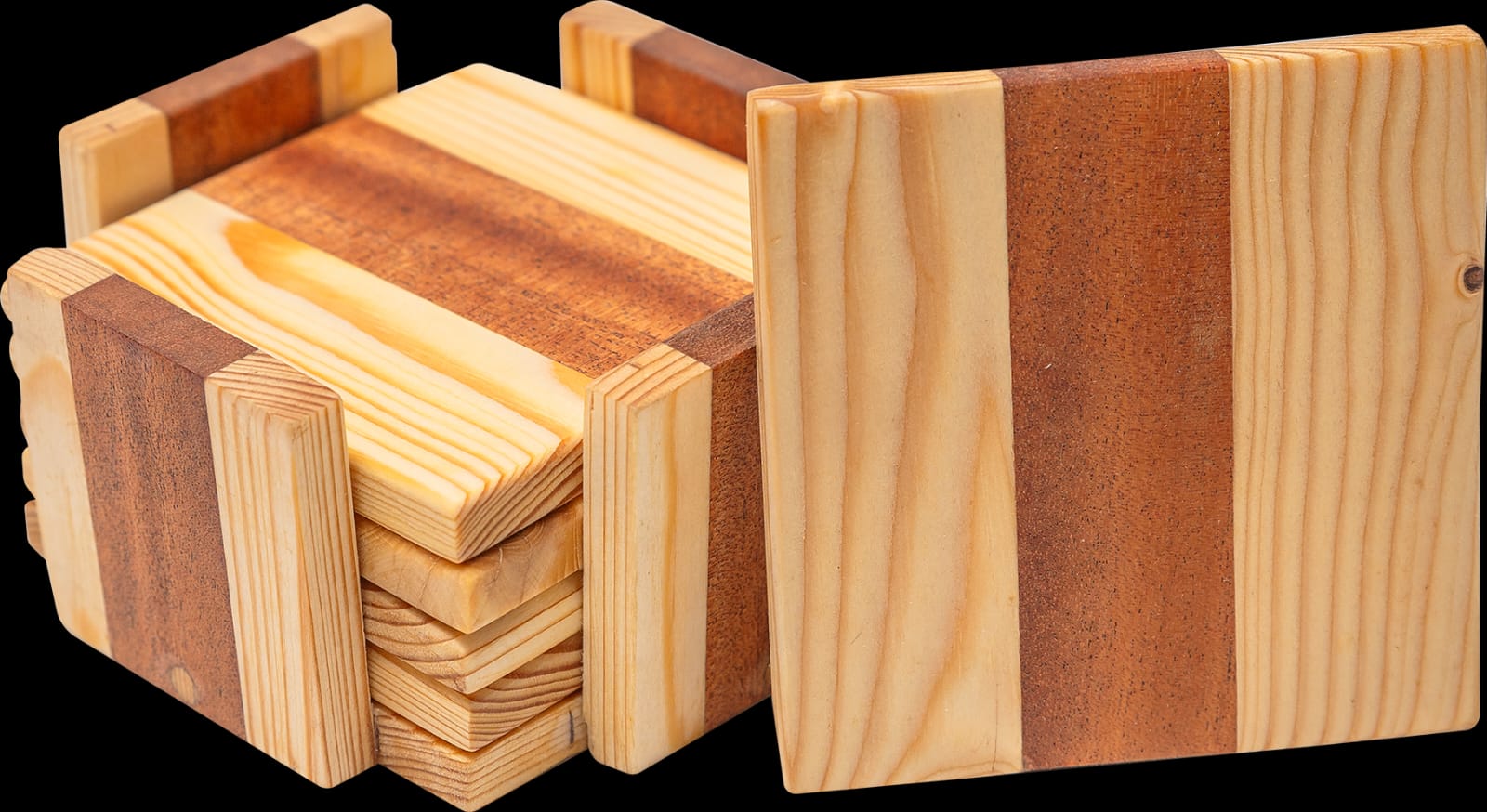 Contrasting Wood Coasters | Elefari Woodcraft