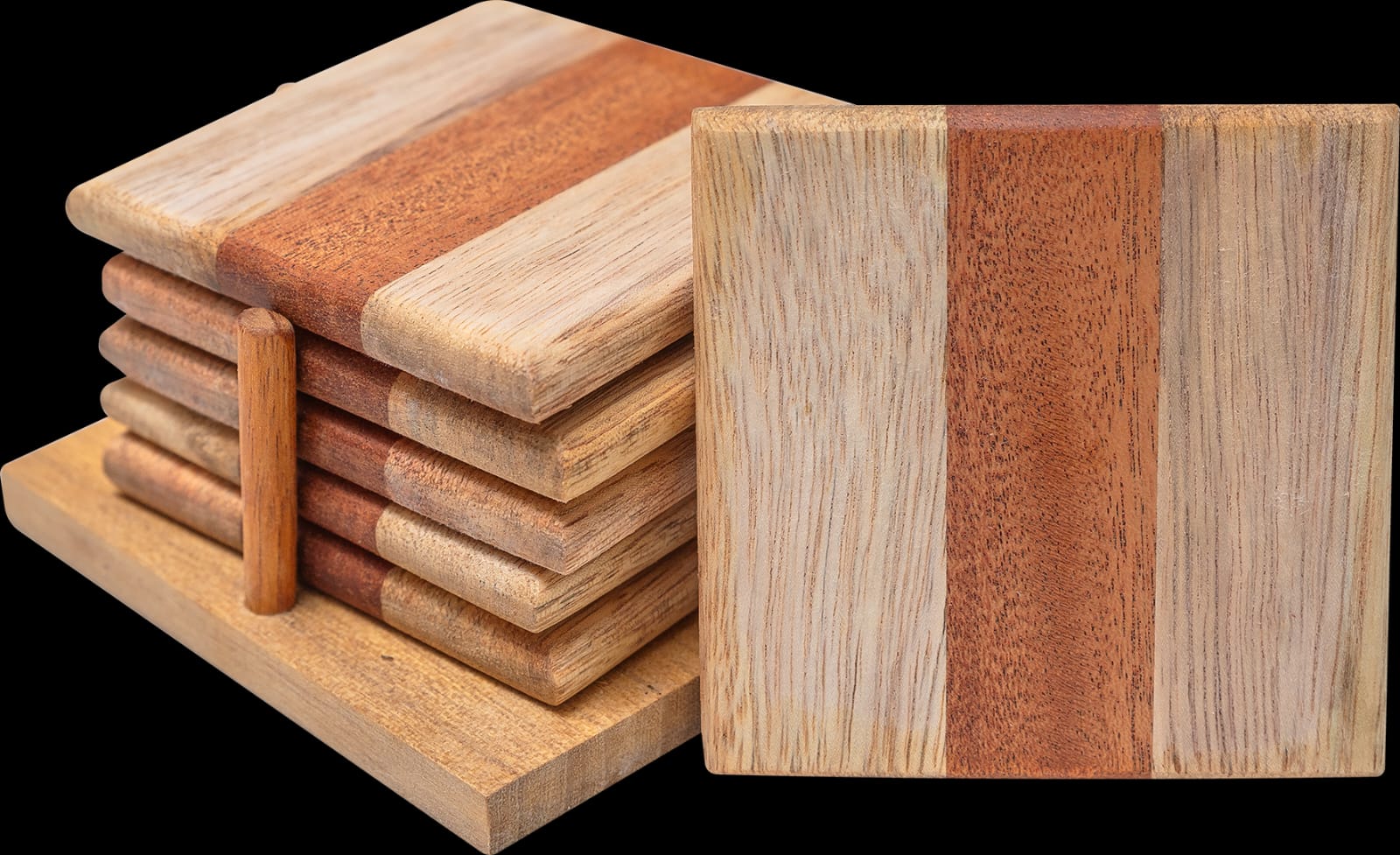 Contrasting Wood Coasters | Elefari Woodcraft