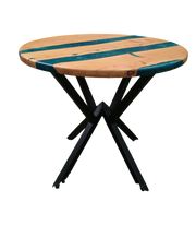 Green Cypress Round Table (Made to Order) | Elefari Woodcraft