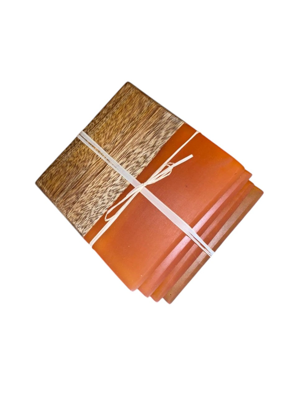 Orange Resin Coasters | Elefari Woodcraft