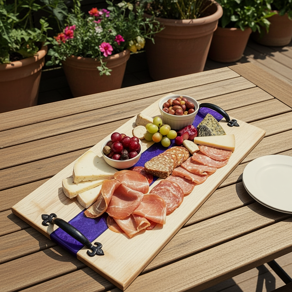 The Royal River Serving Board | Elefari Woodcraft