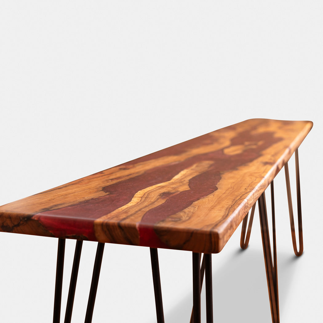Flowing Lava Console Table | Elefari Woodcraft
