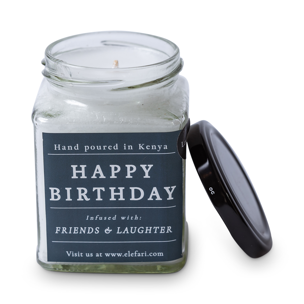 Happy Birthday - Infused with Friends and Laughter Scented Candle | Elefari Woodcraft
