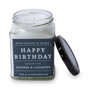 Happy Birthday - Infused with Friends and Laughter Scented Candle | Elefari Woodcraft