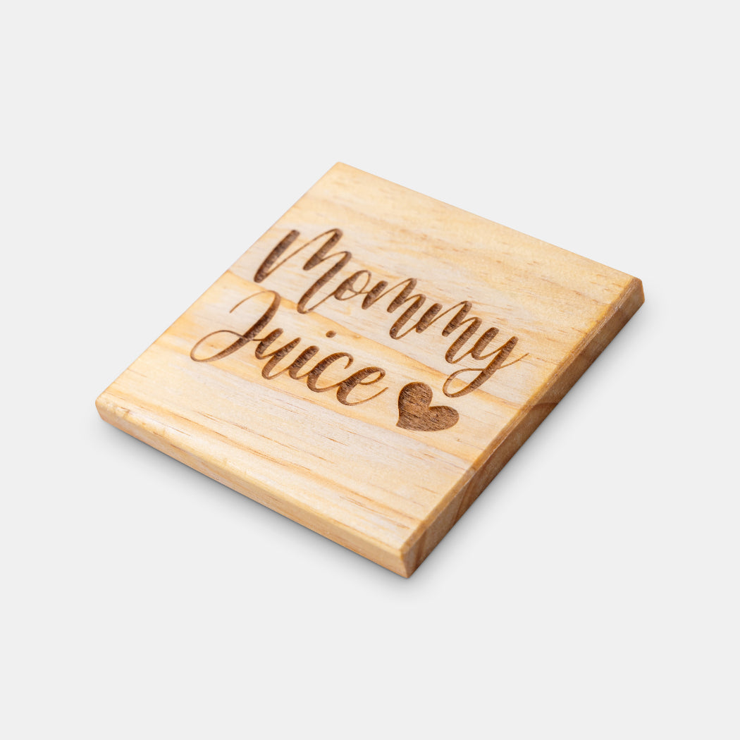 Mommy's Juice Engraved Coaster | Elefari Woodcraft