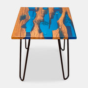 Ocean Flow Epoxy Side Table | Elefari Woodcraft