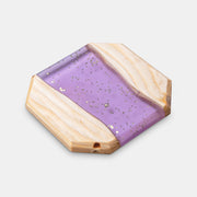 Purple Pixie Dust Colored Coaster | Elefari Woodcraft