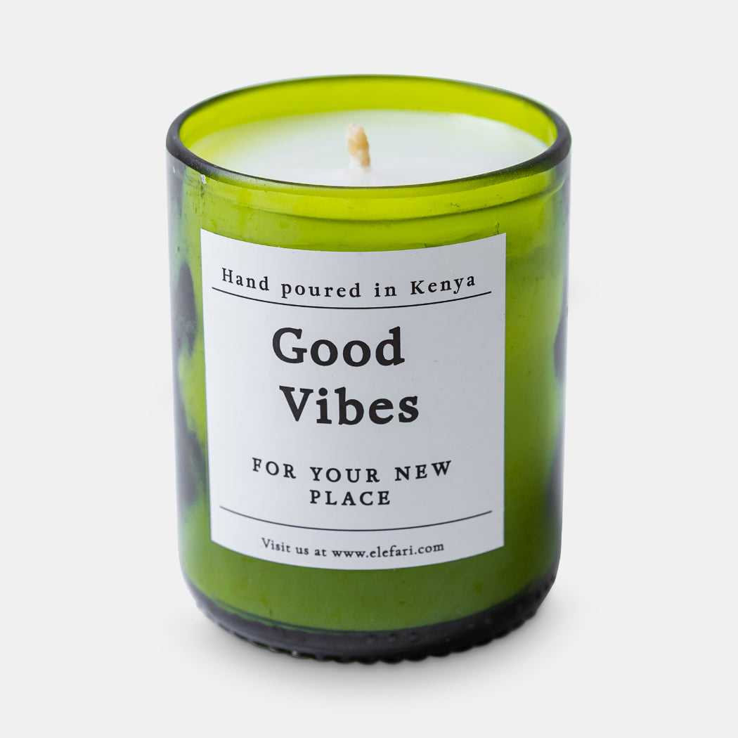 Good Vibes for Your New Place Scented Candle | Elefari Woodcraft