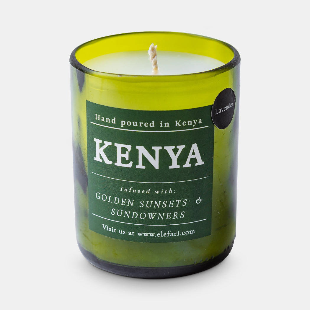 Kenya - Infused With Golden Sunsets and Sundowners Scented Candle | Elefari Woodcraft