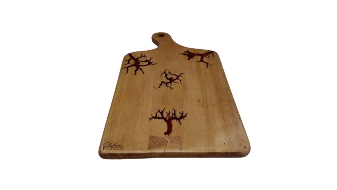 Red Tree Bowtie Chopping board | Elefari Woodcraft
