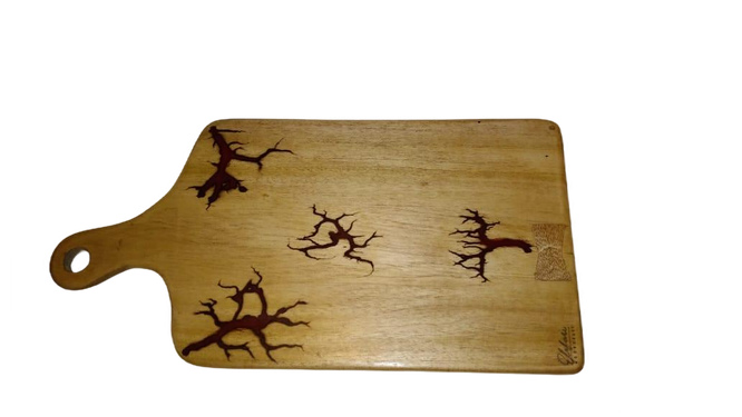 Red Tree Bowtie Chopping board | Elefari Woodcraft